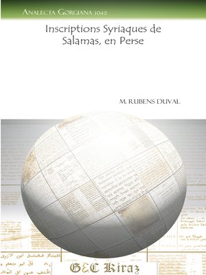 cover image of Inscriptions Syriaques de Salamas, en Perse